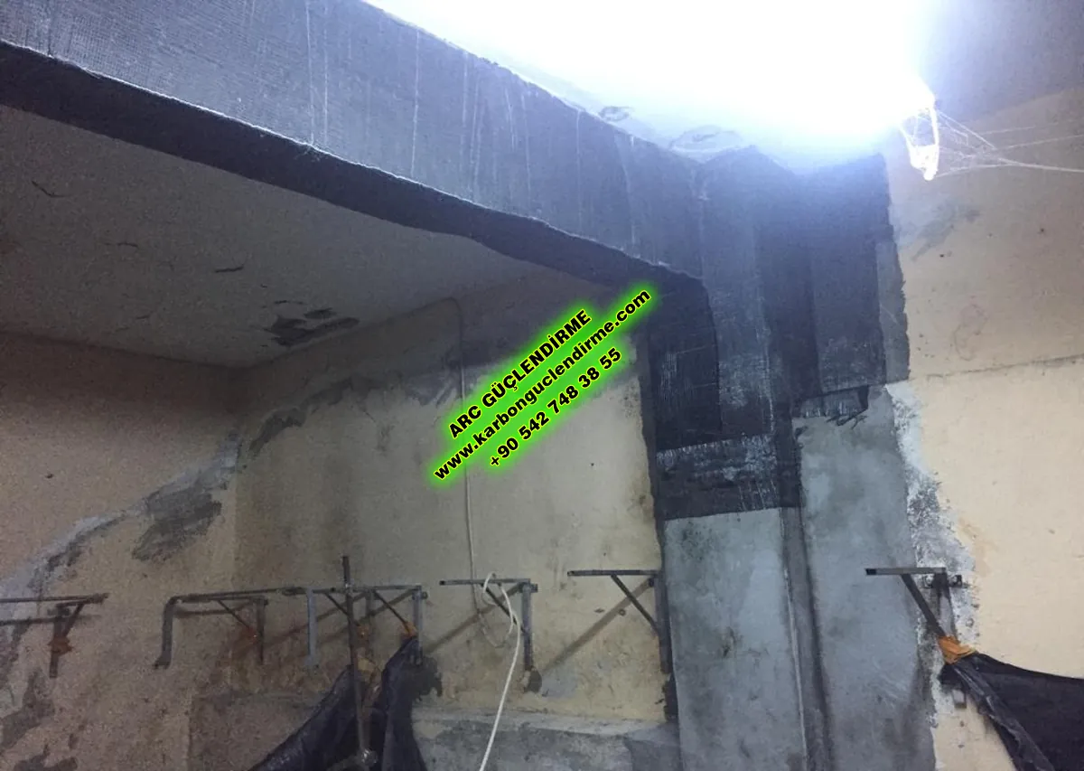Yüzevler  Kolon karbon keçe güçlendirme