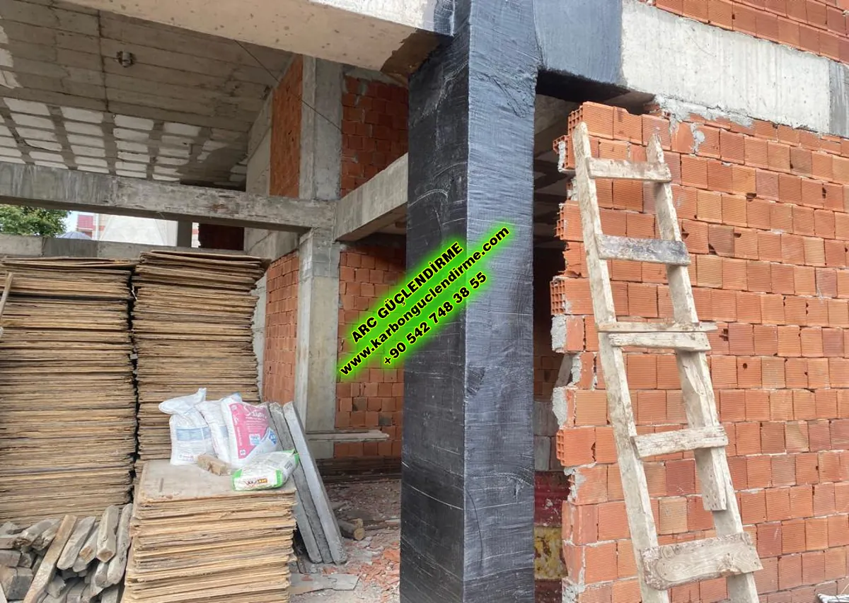 Örnek Karbon lif Perde Beton güçlendirme sistemleri