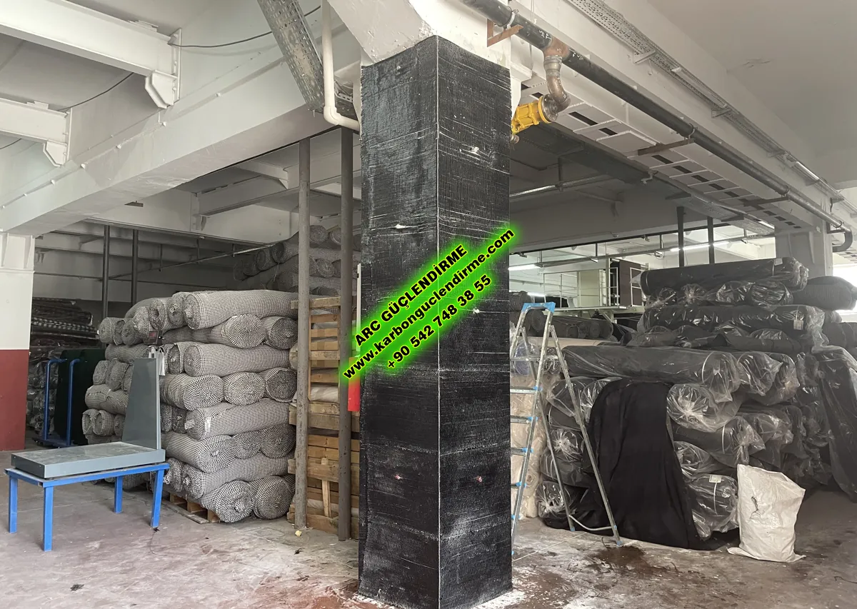 Kocatepe Karbon fiber Perde Beton güçlendirme malzemesi