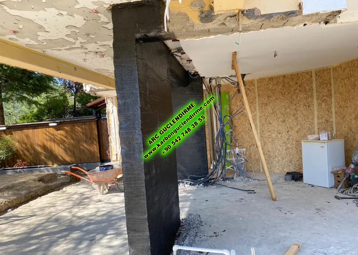 Kemah Perde Beton karbon lif güçlendirme malzemesi