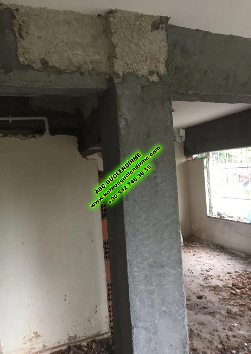 Turhal CFRP Kiriş Güçlendirme İşlemleri