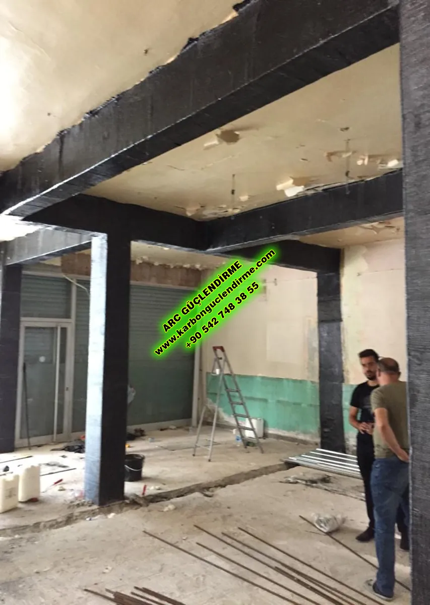 Valide-i Atik karbon fiber kaplama bina güçlendirme